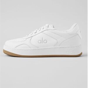 Alo White Recovery Sneakers with Gum Sole